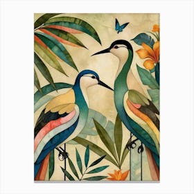 Birds Of Paradise Canvas Print