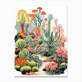 Huntington Desert Garden Usa Modern Illustration 1 Canvas Print