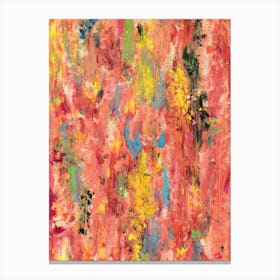 Abstract Colorful Painting, Modern Art Stripes Canvas Print