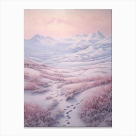 Dreamy Winter Painting Denali National Park United States 4 Canvas Print