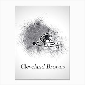 Cleveland Browns Sketch Drawing Canvas Print