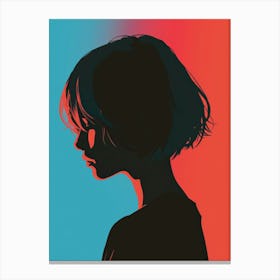 Silhouette Of A Girl 2 Canvas Print