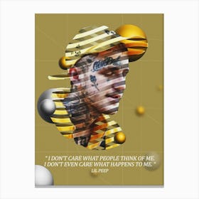 Quote In Ribbon Famous People Lil Peep ― I Don T Care What People Think Of Me Canvas Print