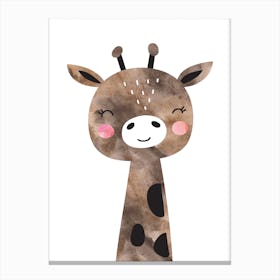 Brown Giraffe Canvas Print