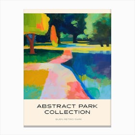 Abstract Park Collection Poster Buen Retiro Park Buenos Aires 4 Canvas Print