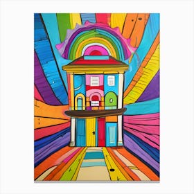 Rainbow House-Reimagined Canvas Print