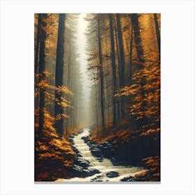 Waterfall In The Forest 7 Canvas Print