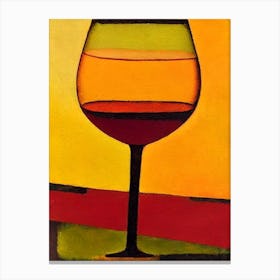 Cabernet Sauvignon Paul Klee Inspired Abstract Cocktail Poster Canvas Print