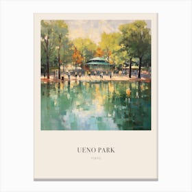 Ueno Park Tokyo Vintage Cezanne Inspired Poster Canvas Print