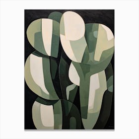 Modern Abstract Cactus Painting Turks Head Cactus 1 Canvas Print