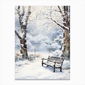 Winter Bench 4 Canvas Print