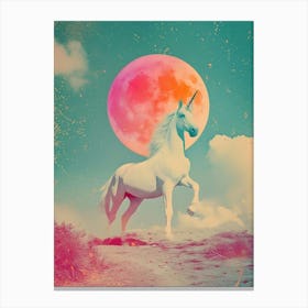 Unicorn In The Moonlight Canvas Print