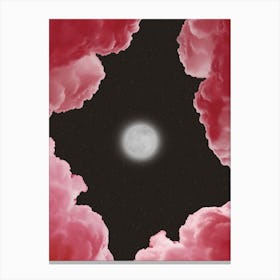 Candyfloss Moon Canvas Print