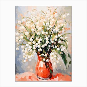 Lily Of The Valley Flower Still Life Painting 1 Dreamy Canvas Print