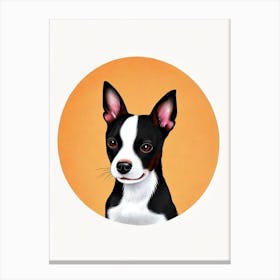 Rat Terrier Illustration dog Canvas Print