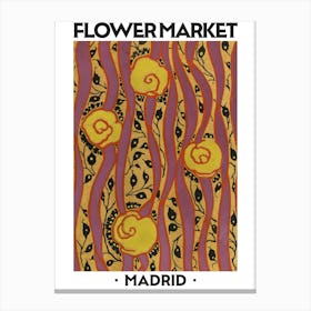 Flower Market Madrid Eugene Seguy Vintage Botanical Canvas Print