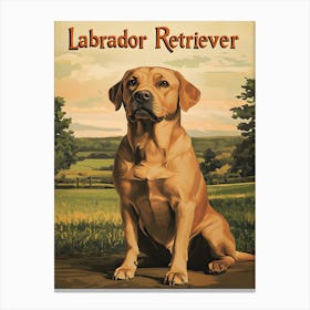 Labrador Retriever Vintage Canvas Print