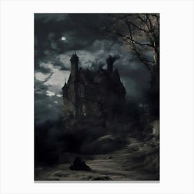 Dark Gothic Haunted House Canvas Print