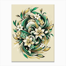 Floral Swirl Canvas Print