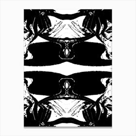 Black And White Abstract 3 Canvas Print