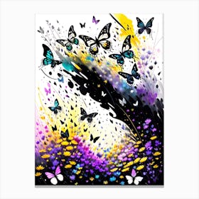 Abstract  With Butterflies 1 Canvas Print