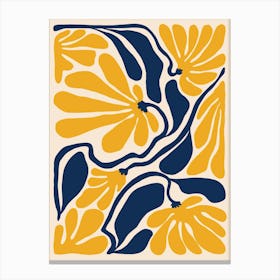 Matisse Inspired Wavy Flowers Canvas Print