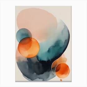 Glowing Abstract Geometric Painting (25) Canvas Print