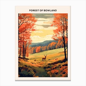 Forest Of Bowland Midcentury Travel Poster Canvas Print