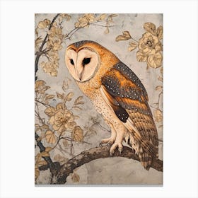 Oriental Bay Owl Japanese Painting 3 Canvas Print