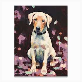 A Doberman Pinscher Dog Painting, Impressionist 4 Canvas Print