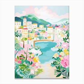 Amalfi Coast Colourful View 1 Canvas Print