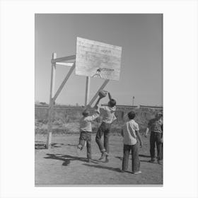 Basketball Game At The Annual Field Day Of The Fsa (Farm Security Administration) Farmworkers Communit Canvas Print