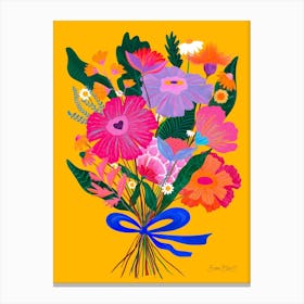 Eclectic Florals - Pink Flowers Canvas Print