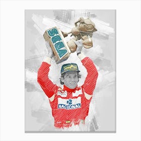 Brazilian Racing Driver Ayrton Senna Canvas Print