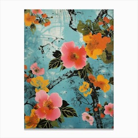 Hokusai  Great Japan Flowers Japanese 18 Canvas Print