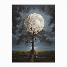 Full Moon Tree Canvas Print