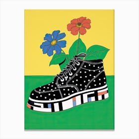 Step into Spring: Sneaker Blossoms Abound Canvas Print