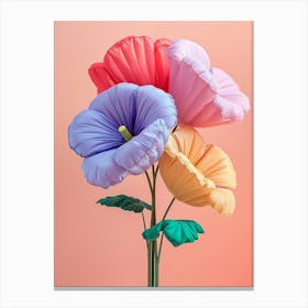 Dreamy Inflatable Flowers Hollyhock 1 Canvas Print