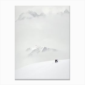 Chamonix France Minimal 2 Canvas Print