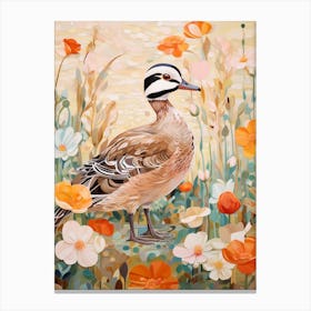 Wood Duck 1 Detailed Bird Painting Canvas Print