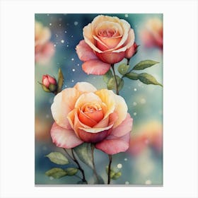 Roses Painting Canvas Print