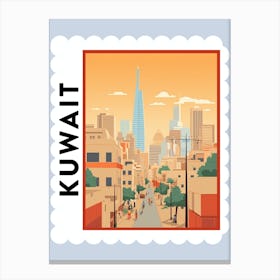 Kuwait Travel Stamp Poster Canvas Print