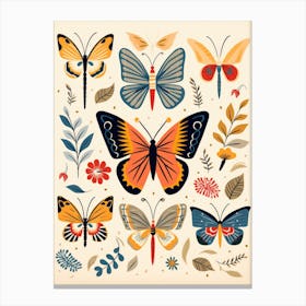 Vintage Butterflies Canvas Print