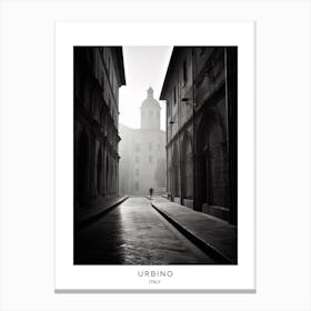 Poster Of Urbino, Italy, Black And White Analogue Photography 1 Canvas Print