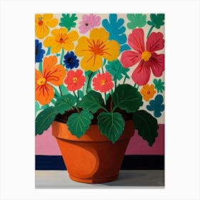 'Flowers In A Pot' Canvas Print