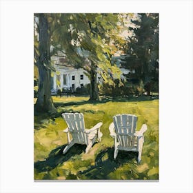 Adirondack Chairs - expressionism 2 Canvas Print