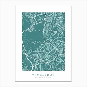 Wimbledon Wall Art Teal Canvas Print