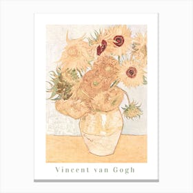 Sunflowers By Vincent Van Gogh Canvas Print