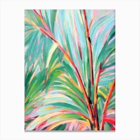 Bamboo Palm Impressionist Painting Plant Canvas Print