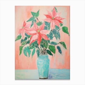 Flower Painting Fauvist Style Poinsettia 2 Canvas Print